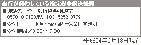 当行が契約している指定紛争解決機関