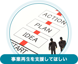事業再生を支援してほしい