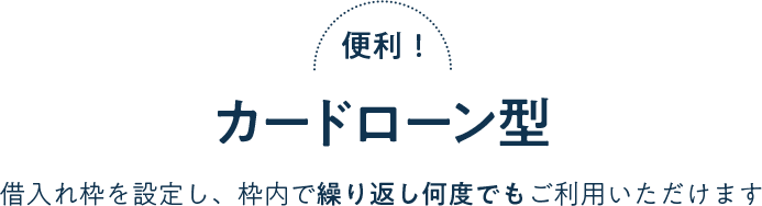 便利！都度借入れタイプ