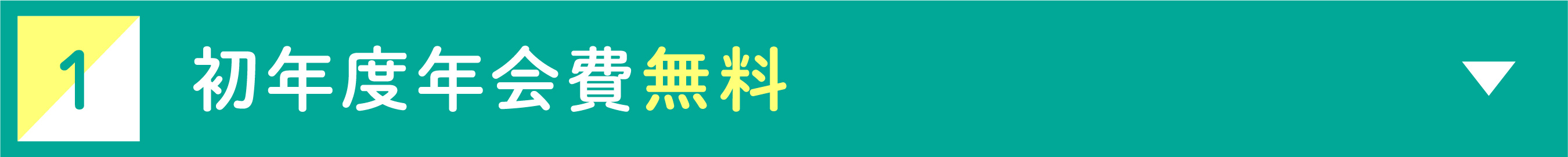 1 初年度年会費無料